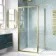 London Brushed Brass 6mm Bifold Shower Enclosure 900x900mm