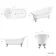 Highbury 1550mm Roll Top Slipper Bath - Chrome Ball Feet