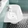 Harrow 1700mm Back To Wall Roll Top Bath - Chrome Ball Feet