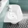 Harrow 1700mm Back To Wall Roll Top Bath - Black Ball Feet