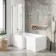 L Shaped 1500 Shower Bath & 4mm Fixed Screen - Left Handed