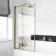 Stafford 1700x700 Round Shower Bath & 6mm Easy Clean Brushed Brass Framed Bath Screen