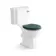 Hudson Traditional Close Coupled Toilet With Midnight Green Wooden Seat
