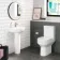 Denver Rimless Comfort Height Close Coupled Toilet & Pedestal Basin Set