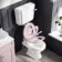 Hudson Traditional Toilet With Low-Level Cistern and Cashmere Pink Wooden Seat