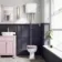 Hudson Traditional Toilet With High-Level Cistern and Cashmere Pink Wooden Seat