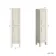 Bermuda Chalk White Floor Standing Tall Cabinet 1500x350mm - Brass Knurled Handles