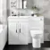 Avon Gloss White Combination Vanity Basin and Aruba Toilet 1100mm - Left Handed