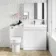 Trent Gloss White Combination Vanity Basin and Miami Toilet 1300mm