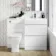 Trent Gloss White Combination Basin Drawer and Atlanta Toilet 1100mm - Right Handed