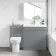 Trent Stone Grey Combination Vanity Basin and Aruba Toilet 1300mm