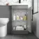 Avon Stone Grey Combination Vanity Basin and Aruba Toilet 950mm - Black Accents
