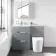 Avon Stone Grey Combination Basin Drawer and Boston Toilet 1100mm - Left Handed