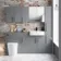 Harper Stone Grey Combination Vanity Basin and Boston Toilet 1500mm - Black Accents