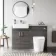 Harper Charcoal Elm Combination Vanity Basin with Marble Top & Boston Toilet 1200mm
