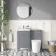 Bermuda Dove Grey Combination Vanity Basin and Boston Toilet 1000mm