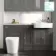 Monaco Graphite Grey Combination Vanity Basin with Marble Top and Boston Toilet 1500mm