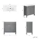 Bermuda Dove Grey Basin Vanity 800mm - Brushed Brass Accents