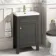 Bermuda Graphite Grey Basin Vanity 500mm - Brushed Brass Accents