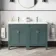 Bermuda Midnight Green Double Basin Vanity 1200mm - Brushed Brass Accents