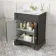 Lucia Graphite Grey Vanity with Marble Top & Undermount Basin 630mm - Brushed Brass Accents