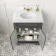 Lucia Graphite Grey Vanity with Marble Top & Undermount Basin 630mm - Brushed Brass Accents