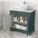 Lucia Midnight Green Vanity with Marble Top & Oval Counter Top Basin 840mm