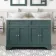 Lucia Midnight Green Double Vanity with Marble Top & Oval Counter Top Basin 1200mm