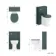 Bermuda Traditional Midnight Green Slimline Back To Wall Unit and Hudson Toilet with Wooden Seat
