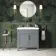 Bermuda Dove Grey Basin Vanity 800mm - Brass Knurled Handles