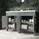 Bermuda Dove Grey Double Basin Vanity 1200mm - Brass Knurled Handles