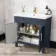 Bermuda Inky Blue Basin Vanity 800mm - Brass Knurled Handles