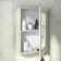 Chalk White Mirror Cabinet 700x500mm - Brass Knurled Handles