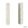 Monaco Chalk White Floor Standing Tall Cabinet Unit 300mm - Brass Knurled Handles