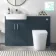 Harper Navy Blue Combination Vanity Basin with Marble Top & Tucson Toilet 1200mm