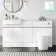 Foster Gloss White Combination Vanity Basin with Marble Top & Tucson Toilet 1500mm