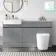 Foster Stone Grey Combination Vanity Basin with Marble Top & Boston Toilet 1500mm