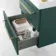 Elba Midnight Green Wall Hung Basin Drawer Vanity 500mm - Brushed Brass Accents