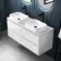 Corsica Gloss White Wall Hung Drawer Vanity with Marble Top & Marin Basin 1200mm