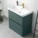 Corsica Midnight Green Basin Drawer Vanity 800mm