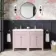 Bermuda Cashmere Pink Double Basin Vanity 1200mm