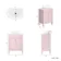 Bermuda Cashmere Pink Vanity with Marble Top & Oval Counter Top Basin 600mm