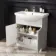 Capri Cotton White Basin Vanity and Back To Wall Unit 1350mm (Excludes Toilet) - Chrome Handles