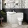 Capri Cotton White Combination Vanity Basin and Denver Toilet 1350mm - Chrome Handles