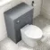 Capri Fog Grey Combination Vanity Basin and Austin Toilet 1350mm - Chrome Handles