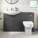 Capri Slate Grey Combination Vanity Basin and Denver Toilet 1350mm - Chrome Handles
