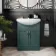 Capri Mystic Green Vanity with Semi Recessed Basin 650mm - Traditional Handles