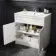Milos Cotton White Basin Vanity 800mm - Traditional Handles