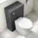 Milos Slate Grey Combination Vanity Basin and Austin Toilet 1300mm - Chrome Handles