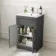 Milos Slate Grey Basin Vanity 500mm - Traditional Handles